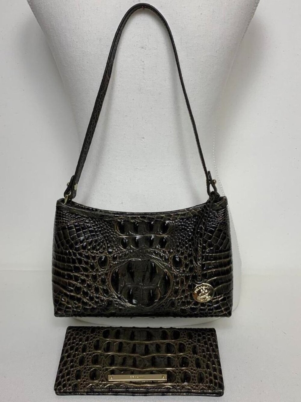 Brahmin Lorelei Melbourne crocodile-embossed